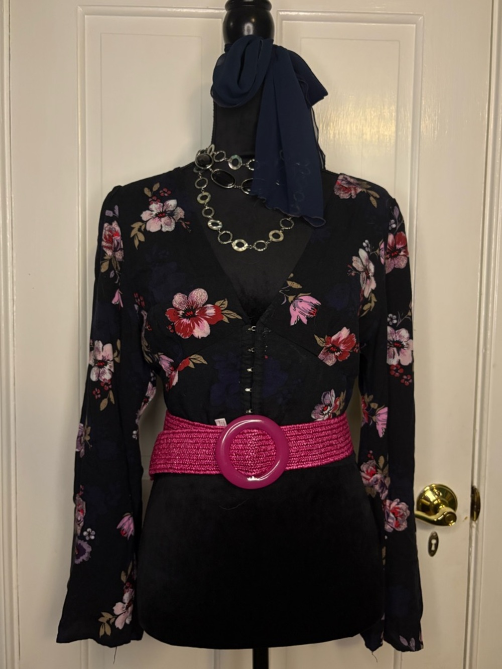Wild Fable Black Floral Blouse